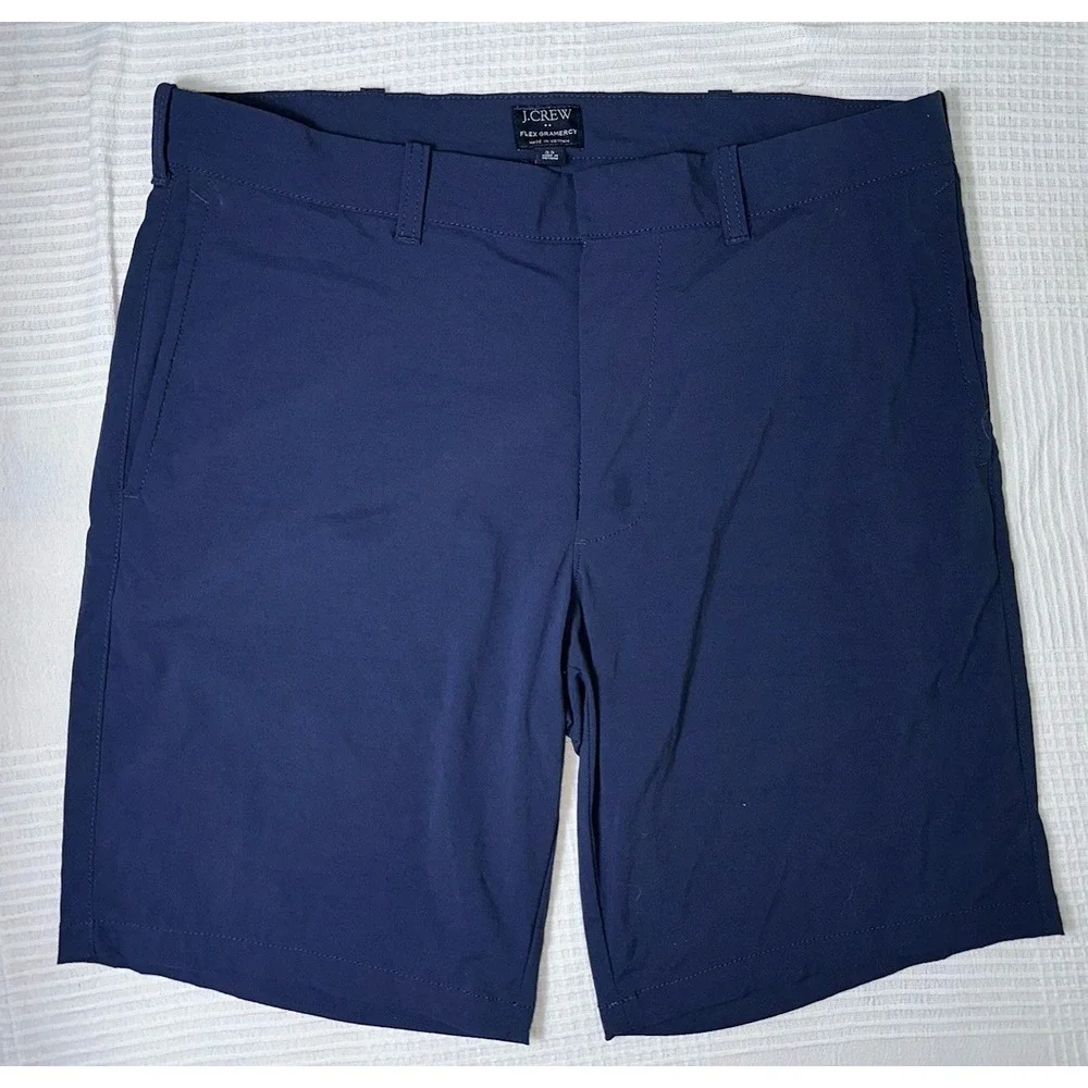J Crew Shorts Mens 33 Blue Gramercy Flex Performance Golf Chino Preppy‎ Casual